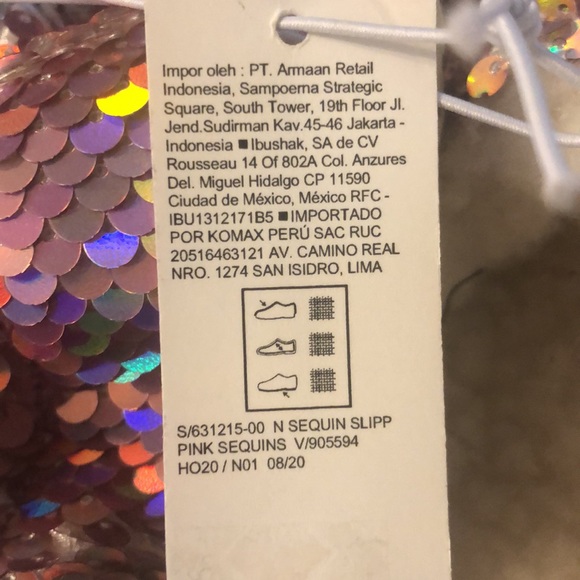 Pink Sparkle Sequin Slippers w/fake Sherpa lining - Picture 5 of 6